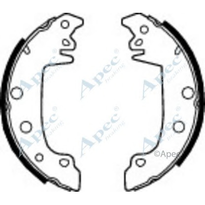 Zdjęcie Zesatw szczęk hamulcowych APEC braking SHU626