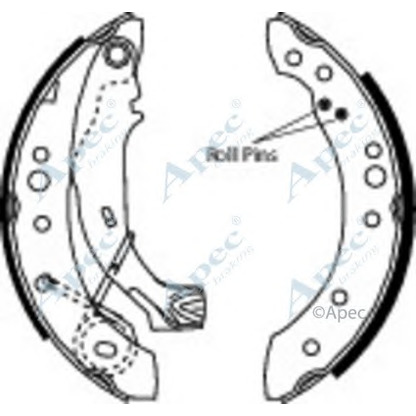 Zdjęcie Zesatw szczęk hamulcowych APEC braking SHU638