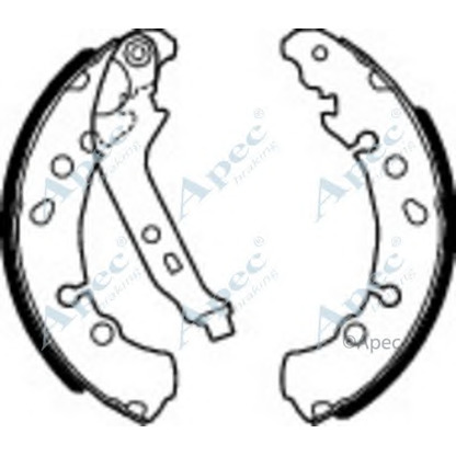 Photo Brake Shoe Set APEC braking SHU753