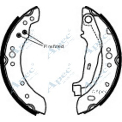 Foto Kit ganasce freno APEC braking SHU786