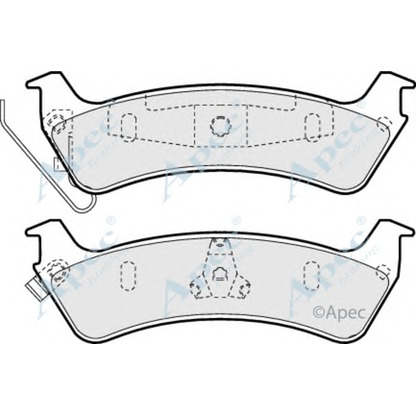 Фото Комплект тормозных колодок, дисковый тормоз APEC braking PAD1012