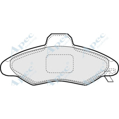 Photo Kit de plaquettes de frein, frein à disque APEC braking PAD1021