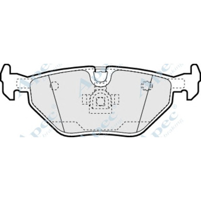 Photo Kit de plaquettes de frein, frein à disque APEC braking PAD1045