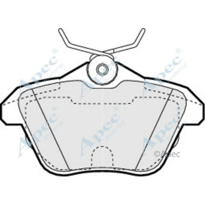 Фото Комплект тормозных колодок, дисковый тормоз APEC braking PAD1052