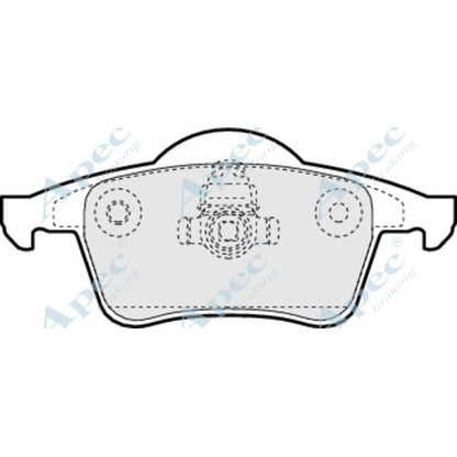 Фото Комплект тормозных колодок, дисковый тормоз APEC braking PAD1071