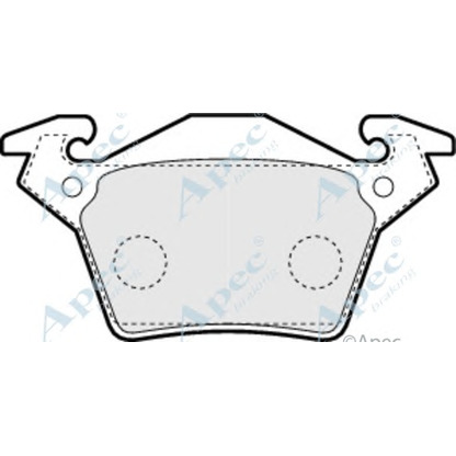 Фото Комплект тормозных колодок, дисковый тормоз APEC braking PAD1077