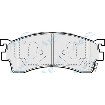 Zdjęcie Zestaw klocków hamulcowych, hamulce tarczowe APEC braking PAD1100