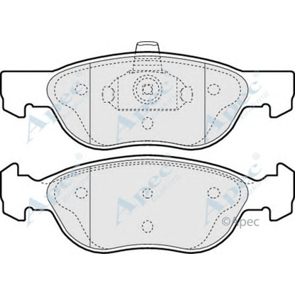 Photo Kit de plaquettes de frein, frein à disque APEC braking PAD1114