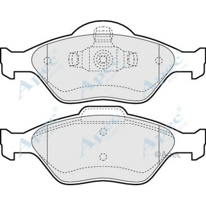 Фото Комплект тормозных колодок, дисковый тормоз APEC braking PAD1117