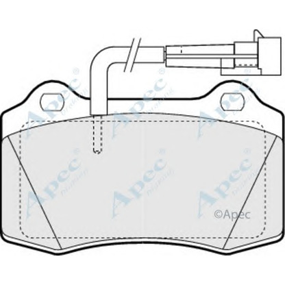 Zdjęcie Zestaw klocków hamulcowych, hamulce tarczowe APEC braking PAD1150