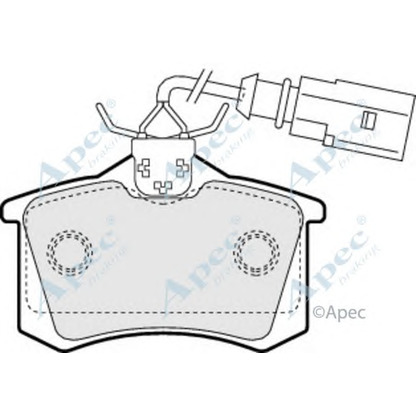 Фото Комплект тормозных колодок, дисковый тормоз APEC braking PAD1157