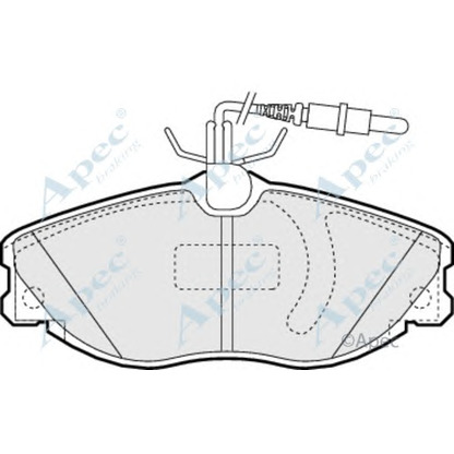 Photo Kit de plaquettes de frein, frein à disque APEC braking PAD1168