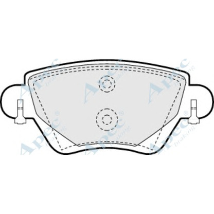 Photo Kit de plaquettes de frein, frein à disque APEC braking PAD1175