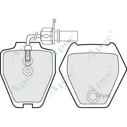 Foto Kit pastiglie freno, Freno a disco APEC braking PAD1179