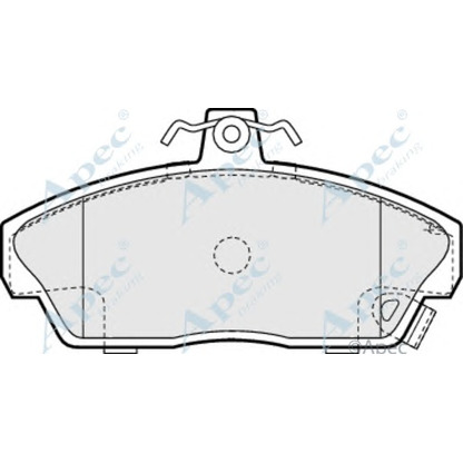 Фото Комплект тормозных колодок, дисковый тормоз APEC braking PAD1185