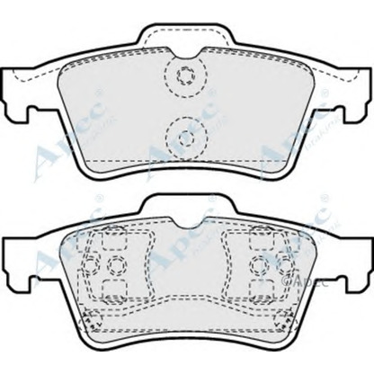 Photo Brake Pad Set, disc brake APEC braking PAD1195