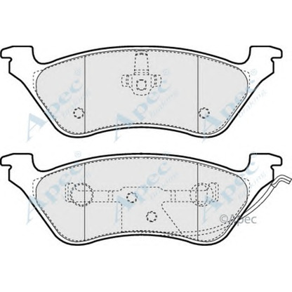 Фото Комплект тормозных колодок, дисковый тормоз APEC braking PAD1218