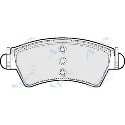 Photo Kit de plaquettes de frein, frein à disque APEC braking PAD1231