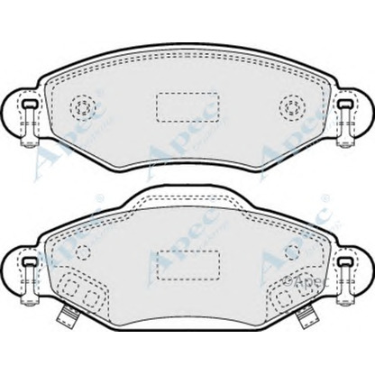 Фото Комплект тормозных колодок, дисковый тормоз APEC braking PAD1315