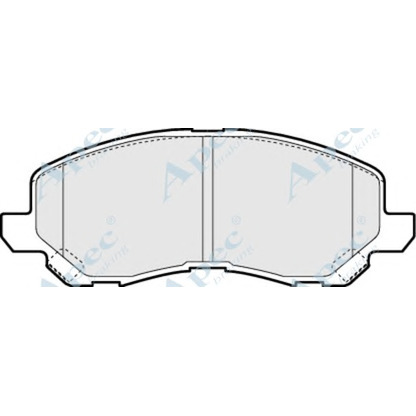 Фото Комплект тормозных колодок, дисковый тормоз APEC braking PAD1376