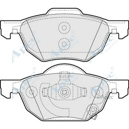 Zdjęcie Zestaw klocków hamulcowych, hamulce tarczowe APEC braking PAD1394