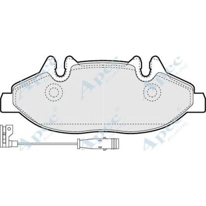 Photo Kit de plaquettes de frein, frein à disque APEC braking PAD1401