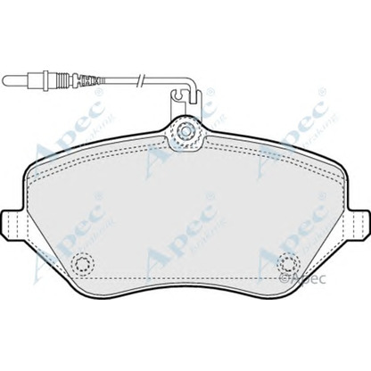 Фото Комплект тормозных колодок, дисковый тормоз APEC braking PAD1404