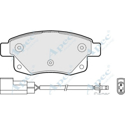 Фото Комплект тормозных колодок, дисковый тормоз APEC braking PAD1477