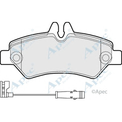 Фото Комплект тормозных колодок, дисковый тормоз APEC braking PAD1516
