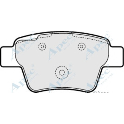 Photo Kit de plaquettes de frein, frein à disque APEC braking PAD1558