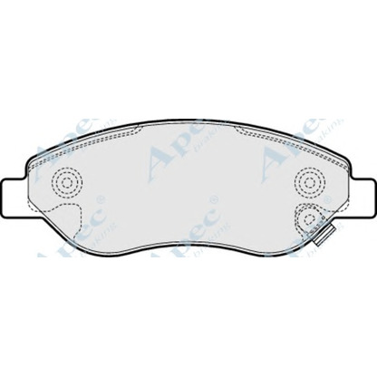 Фото Комплект тормозных колодок, дисковый тормоз APEC braking PAD1576