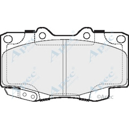 Photo Kit de plaquettes de frein, frein à disque APEC braking PAD1600