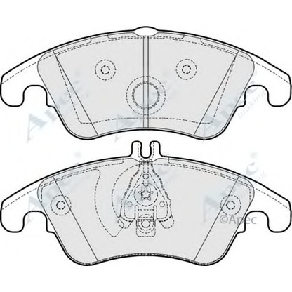 Фото Комплект тормозных колодок, дисковый тормоз APEC braking PAD1620