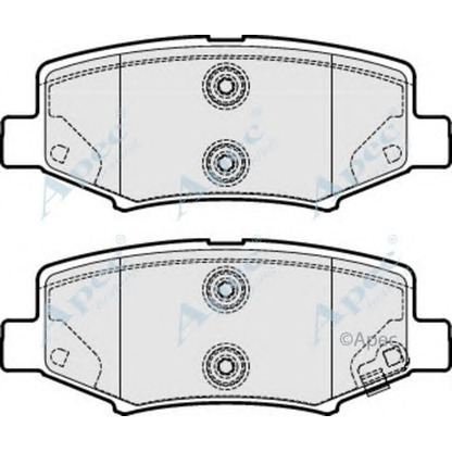 Foto Kit pastiglie freno, Freno a disco APEC braking PAD1687