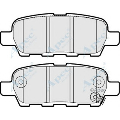 Фото Комплект тормозных колодок, дисковый тормоз APEC braking PAD1826
