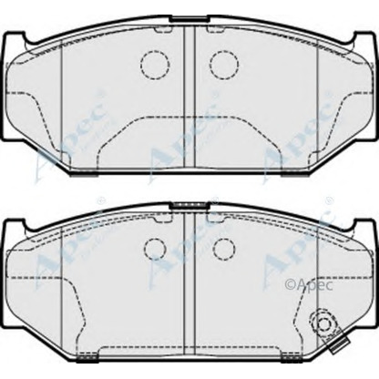 Фото Комплект тормозных колодок, дисковый тормоз APEC braking PAD1892