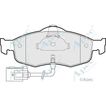 Zdjęcie Zestaw klocków hamulcowych, hamulce tarczowe APEC braking PAD802