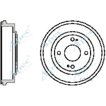 Фото Тормозной барабан APEC braking DRM9128