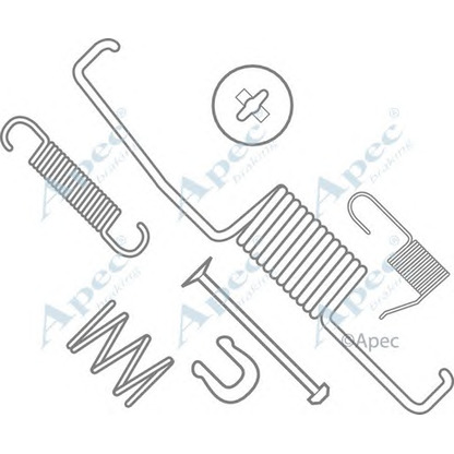 Foto Zubehörsatz, Bremsbacken APEC braking KIT744