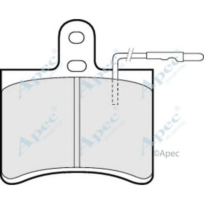 Фото Комплект тормозных колодок, дисковый тормоз APEC braking PAD257