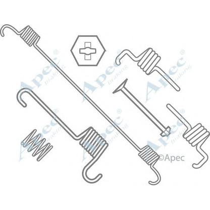 Foto Zubehörsatz, Bremsbacken APEC braking KIT748