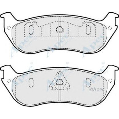 Photo Kit de plaquettes de frein, frein à disque APEC braking PAD1211