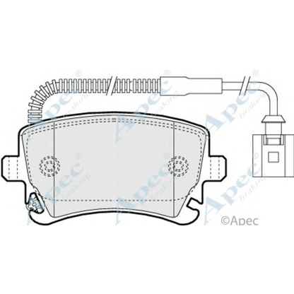 Фото Комплект тормозных колодок, дисковый тормоз APEC braking PAD1367