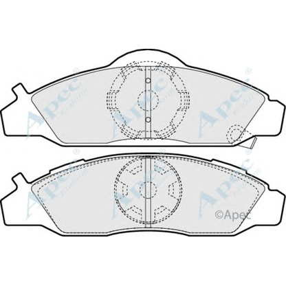 Photo Brake Pad Set, disc brake APEC braking PAD1428