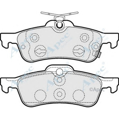 Foto Kit pastiglie freno, Freno a disco APEC braking PAD1552