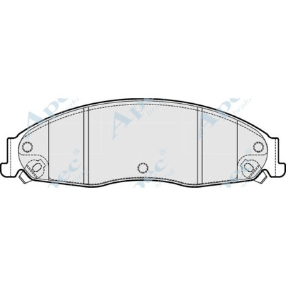 Photo Kit de plaquettes de frein, frein à disque APEC braking PAD1702