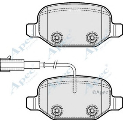 Фото Комплект тормозных колодок, дисковый тормоз APEC braking PAD1831