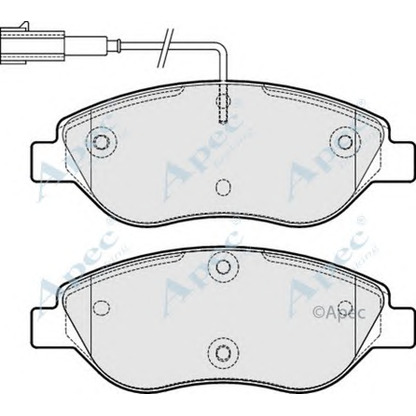 Фото Комплект тормозных колодок, дисковый тормоз APEC braking PAD1912