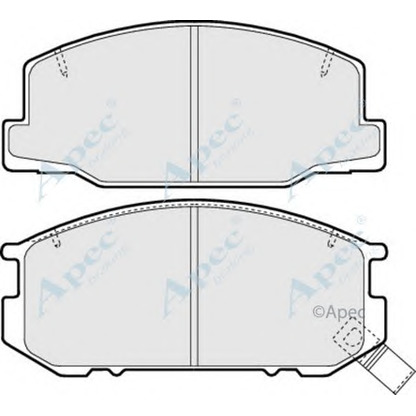 Zdjęcie Zestaw klocków hamulcowych, hamulce tarczowe APEC braking PAD738