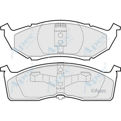 Фото Комплект тормозных колодок, дисковый тормоз APEC braking PAD986